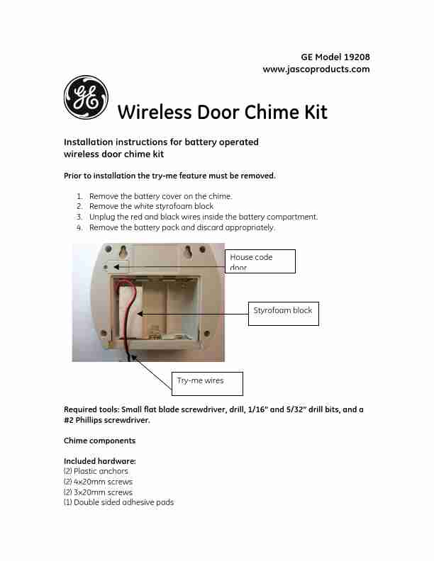 Ge Wireless Door Chime 19208 Manual-page_pdf